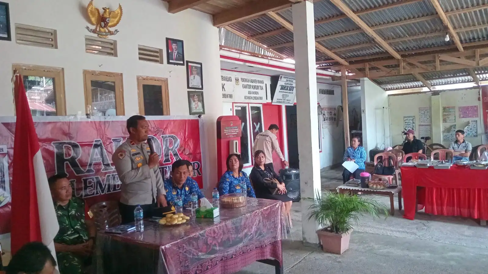 Rakor Kecamatan Lembean Timur, Kapolsek Tekankan Disiplin dan Sinergitas Jaga Kamtibmas